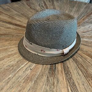 Fedora hat straw paper HBY Miami Seashore series anchor hatband Men’s unisex